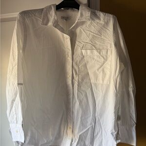 Chic White Button-Up Blouse